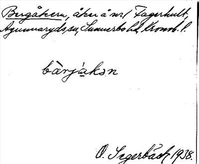 Bild på arkivkortet för arkivposten Bergåkern
