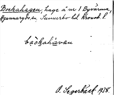 Bild på arkivkortet för arkivposten Bockahagen