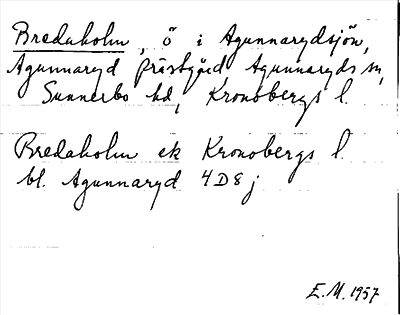 Bild på arkivkortet för arkivposten Bredaholm