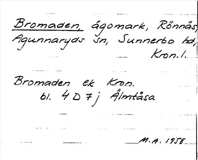 Bild på arkivkortet för arkivposten Bromaden