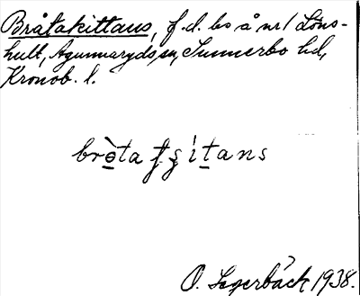 Bild på arkivkortet för arkivposten Bråtakittans