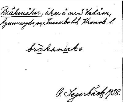 Bild på arkivkortet för arkivposten Bräkenåkern