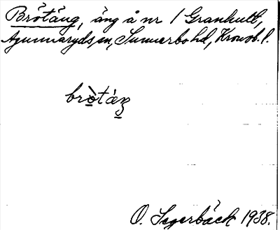 Bild på arkivkortet för arkivposten Brötäng