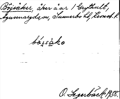 Bild på arkivkortet för arkivposten Böjsåker