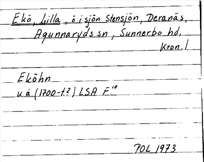Bild på arkivkortet för arkivposten Ekö, Lilla