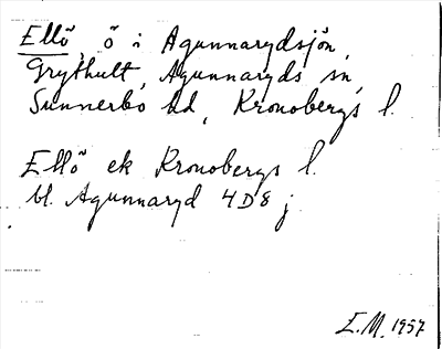 Bild på arkivkortet för arkivposten Ellö
