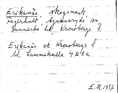 Bild på arkivkortet för arkivposten Erikanäs