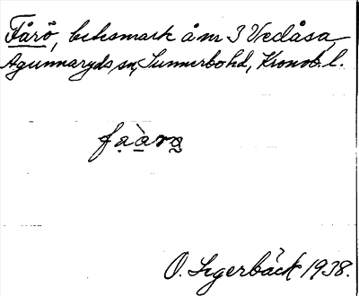 Bild på arkivkortet för arkivposten Fårö