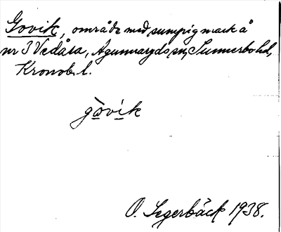 Bild på arkivkortet för arkivposten Govik