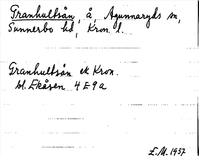 Bild på arkivkortet för arkivposten Granhultsån