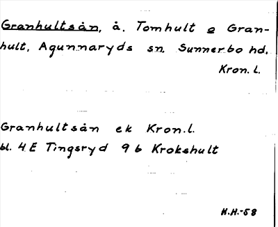 Bild på arkivkortet för arkivposten Granhultsån