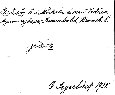 Bild på arkivkortet för arkivposten Gräsö