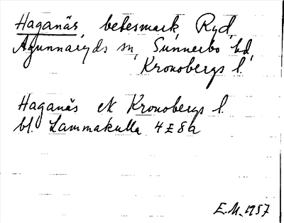 Bild på arkivkortet för arkivposten Haganäs