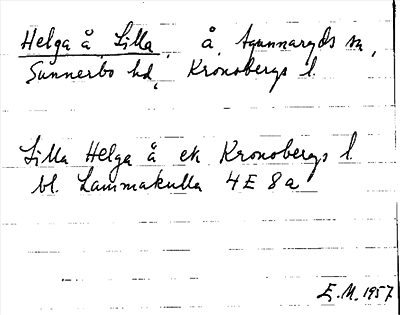 Bild på arkivkortet för arkivposten Helga å, Lilla