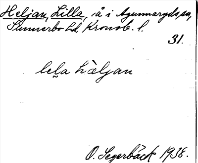Bild på arkivkortet för arkivposten Heljan, Lilla