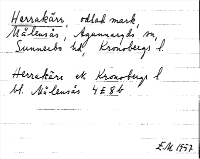 Bild på arkivkortet för arkivposten Herrakärr
