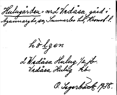 Bild på arkivkortet för arkivposten Hulugården