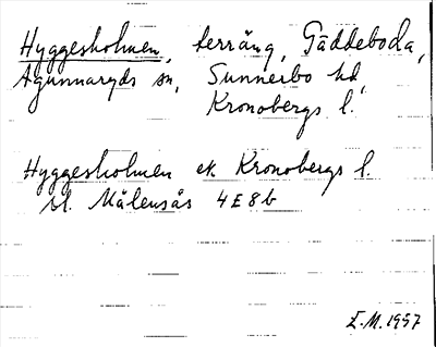 Bild på arkivkortet för arkivposten Hyggesholmen