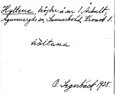 Bild på arkivkortet för arkivposten Hyltene