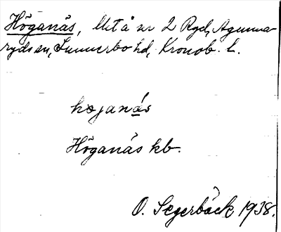 Bild på arkivkortet för arkivposten Höganäs