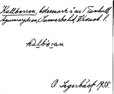 Bild på arkivkortet för arkivposten Kallborren