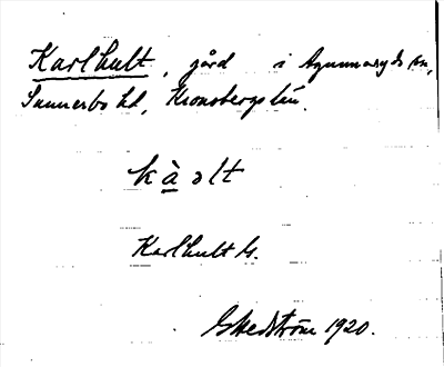 Bild på arkivkortet för arkivposten Karlhult