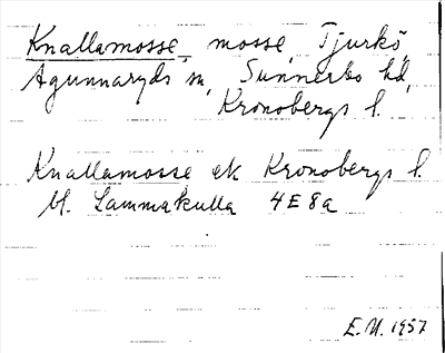 Bild på arkivkortet för arkivposten Knallamosse