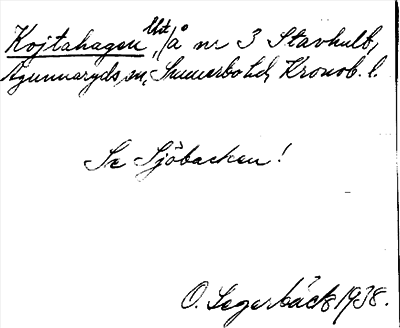 Bild på arkivkortet för arkivposten Kojtahagen