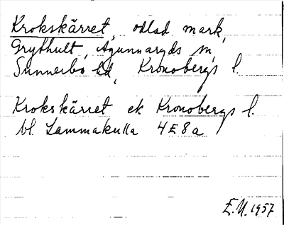 Bild på arkivkortet för arkivposten Krokskärret