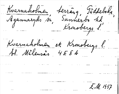 Bild på arkivkortet för arkivposten Kvarnaholmen