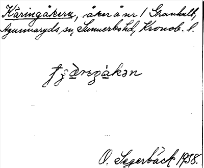 Bild på arkivkortet för arkivposten Käringåkern