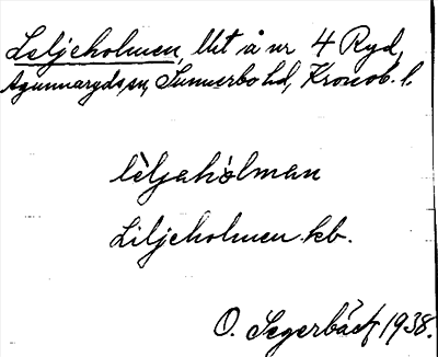 Bild på arkivkortet för arkivposten Leljeholmen