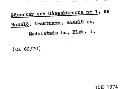 Bild på arkivkortet för arkivposten Gåsaskär och Gåsaskärsöra