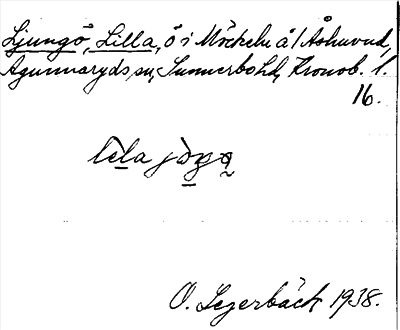 Bild på arkivkortet för arkivposten Ljungö, Lilla