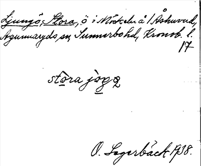 Bild på arkivkortet för arkivposten Ljungö, Stora