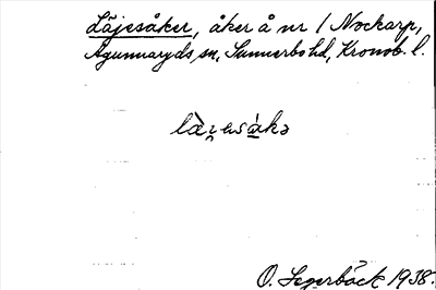 Bild på arkivkortet för arkivposten Löjesåker