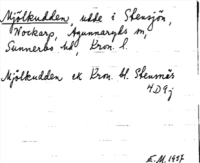 Bild på arkivkortet för arkivposten Mjölkudden