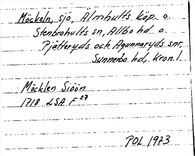 Bild på arkivkortet för arkivposten Möckeln