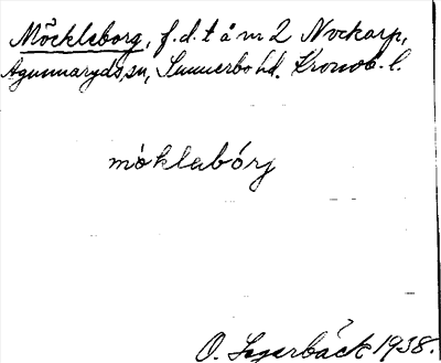 Bild på arkivkortet för arkivposten Möckleborg