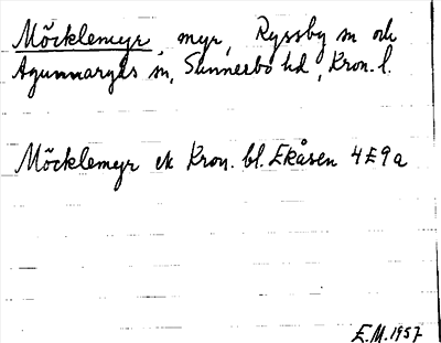 Bild på arkivkortet för arkivposten Möcklemyr