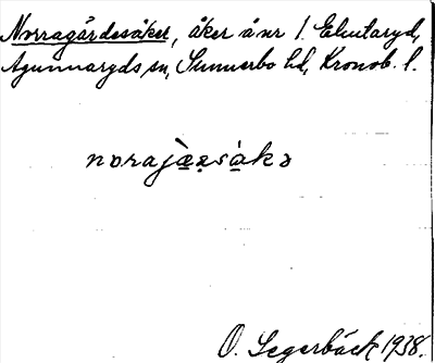 Bild på arkivkortet för arkivposten Norragärdesåker
