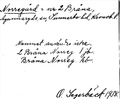 Bild på arkivkortet för arkivposten Norregård