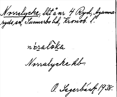 Bild på arkivkortet för arkivposten Norrelycke
