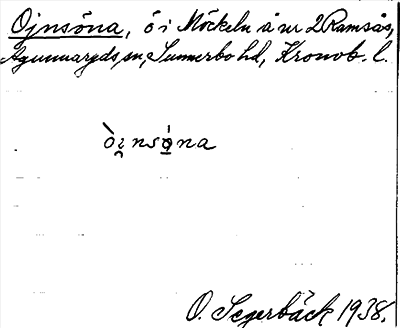 Bild på arkivkortet för arkivposten Ojnsöna