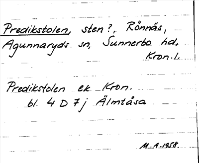 Bild på arkivkortet för arkivposten Predikstolen