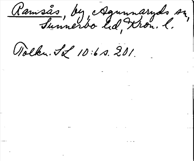 Bild på arkivkortet för arkivposten Ramsås