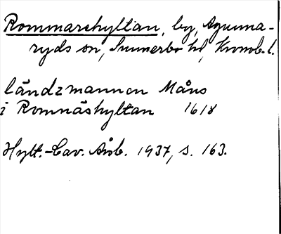 Bild på arkivkortet för arkivposten Rommarehyttan