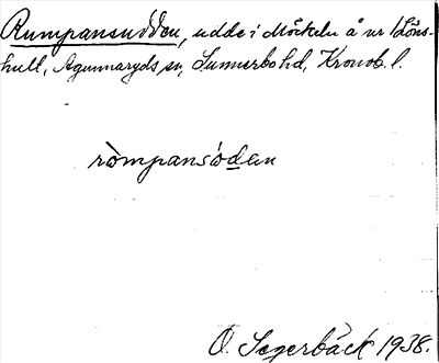 Bild på arkivkortet för arkivposten Rumpansudden