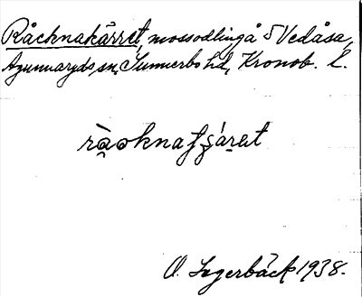 Bild på arkivkortet för arkivposten Råcknakärret