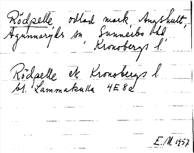 Bild på arkivkortet för arkivposten Rödpelle